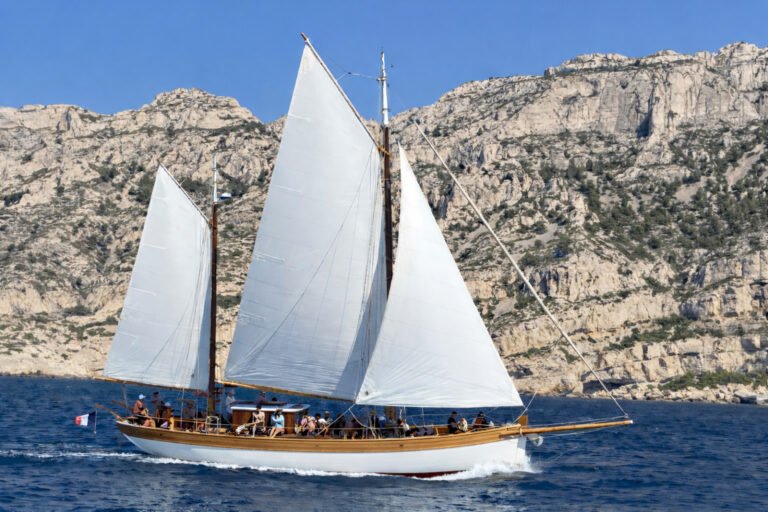 Bruine Beer sous voiles dans les calanques de Marseille